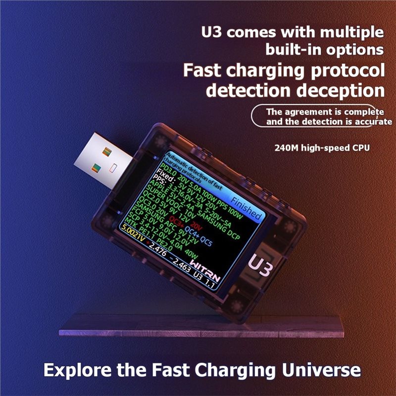Tools Qc - AB41-USB Tester U3 3.1 PD Decoy