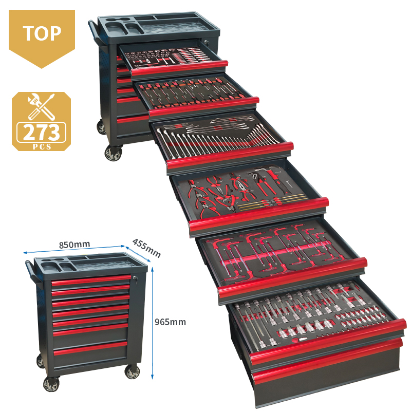 Tools Set Workshop - 7 Drawer Tool Trolley With 273pcsEVA