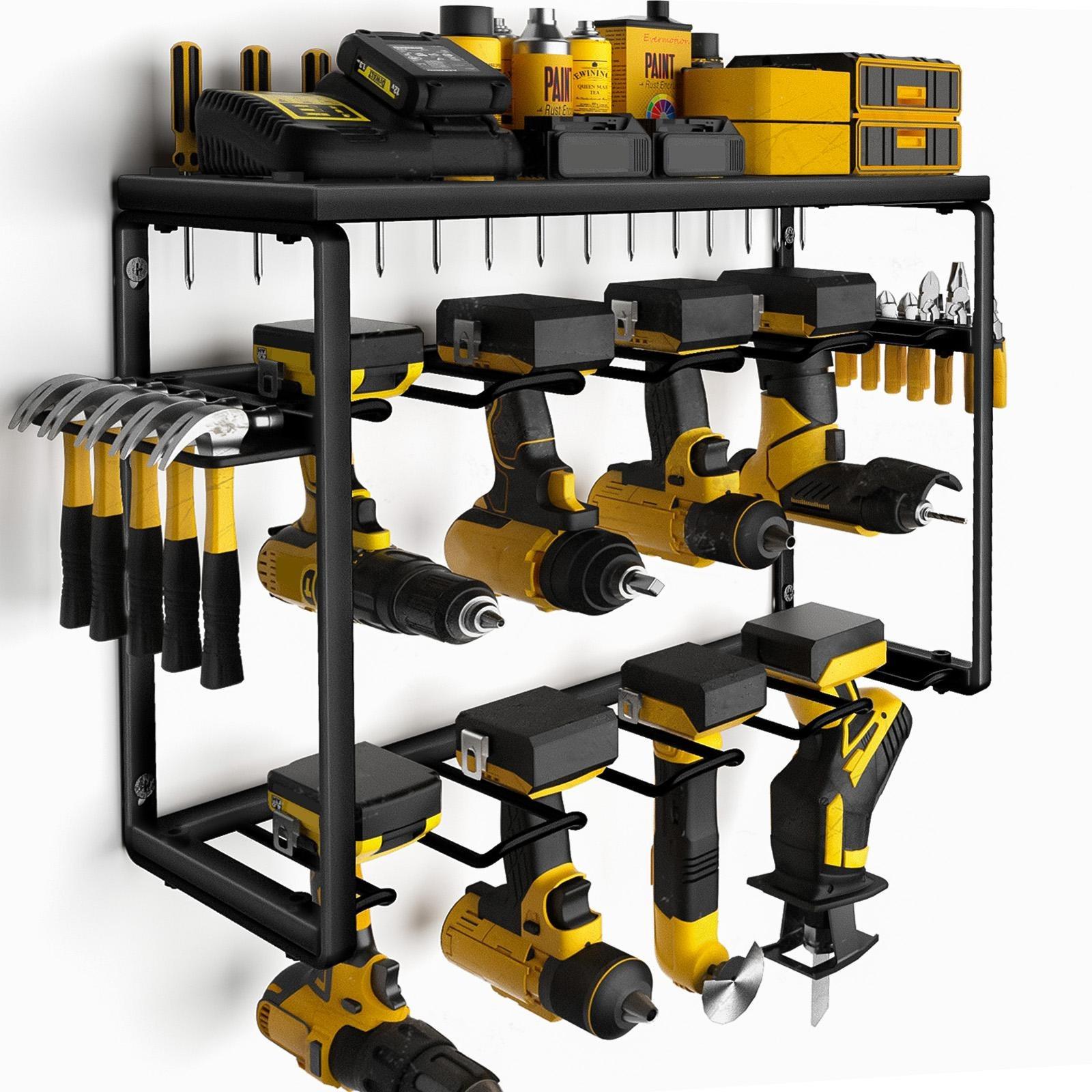 Workshop Tools Holder - Heavy Duty Metal Power Tool Organizer