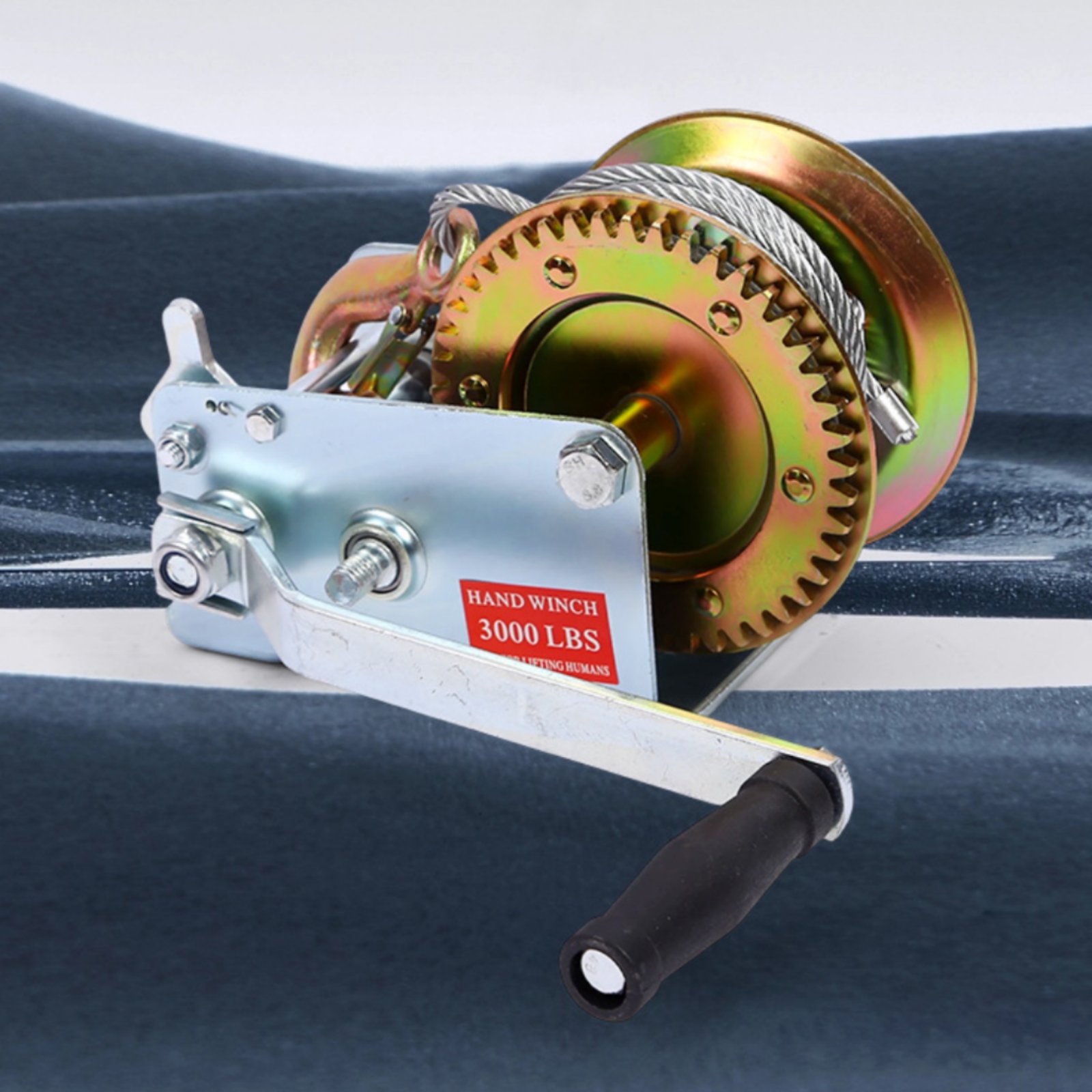 Hand Tools In Workshop - Hand Crank Winch Portable Wire Rope