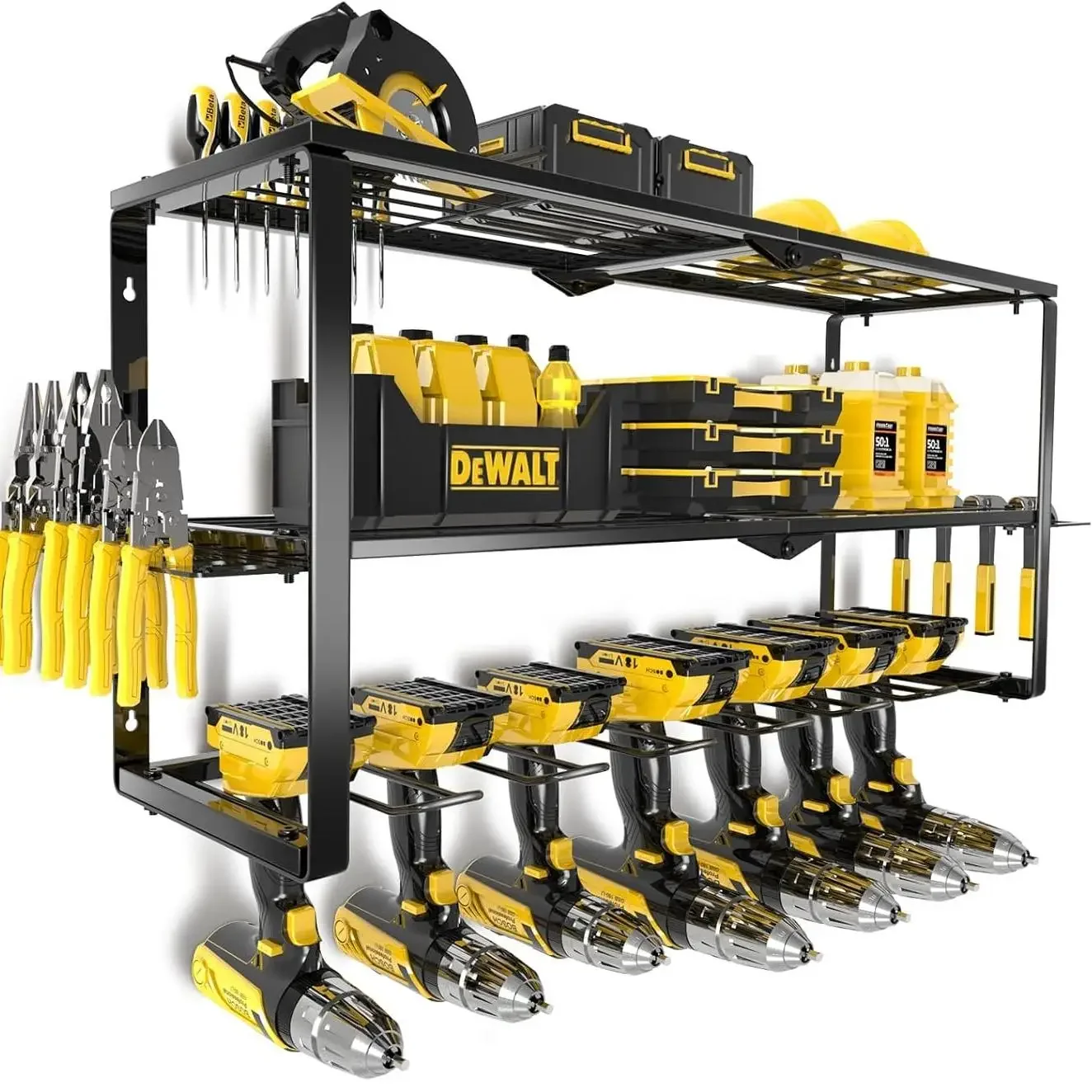 Workshop Tools Holder - Heavy Duty Metal Power Tool Organizer
