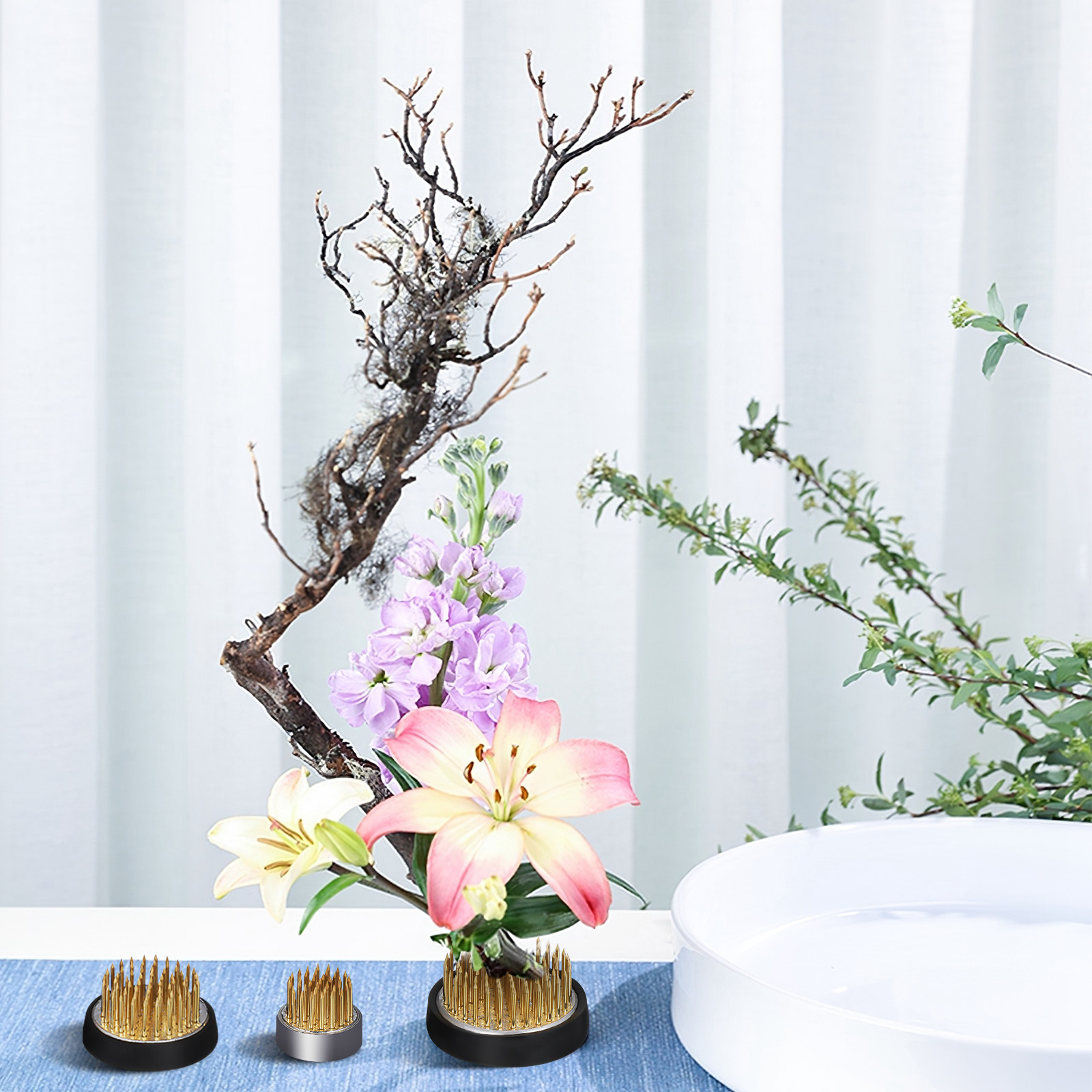 Workshop Tools Holder - 3Pcs Flower Frog Round Stem Holder
