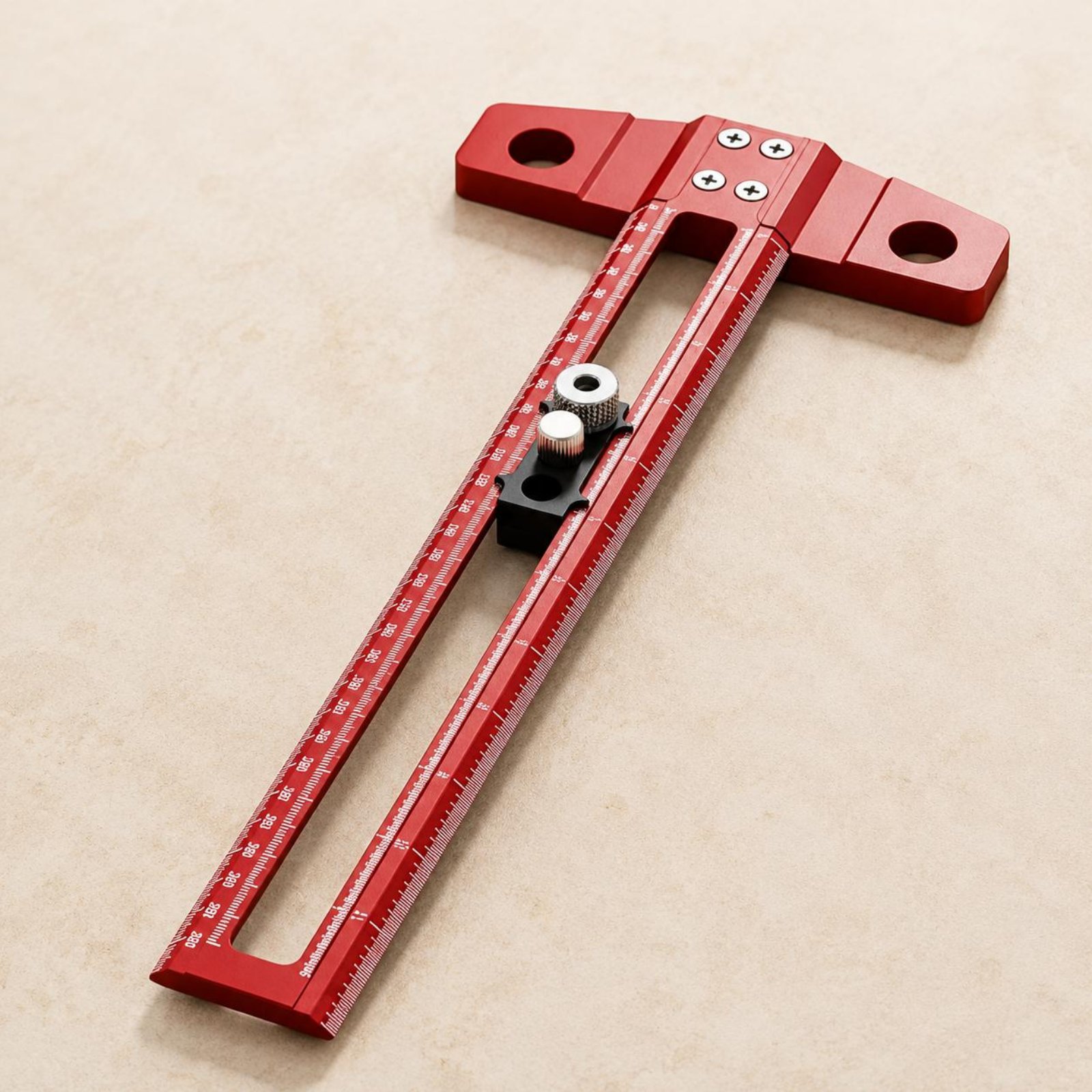 Marking Tools In Workshop - T-Square Ruler Laser Etched Scale Carpenter