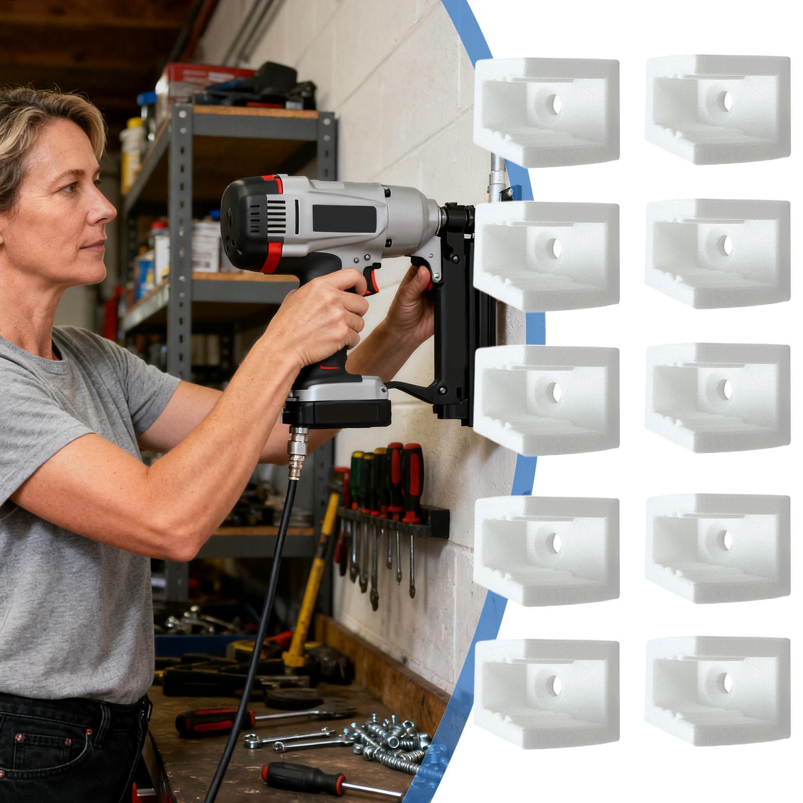 Workshop Tools Holder - Air Tool Rack 10pcs Space-Saving Hanger