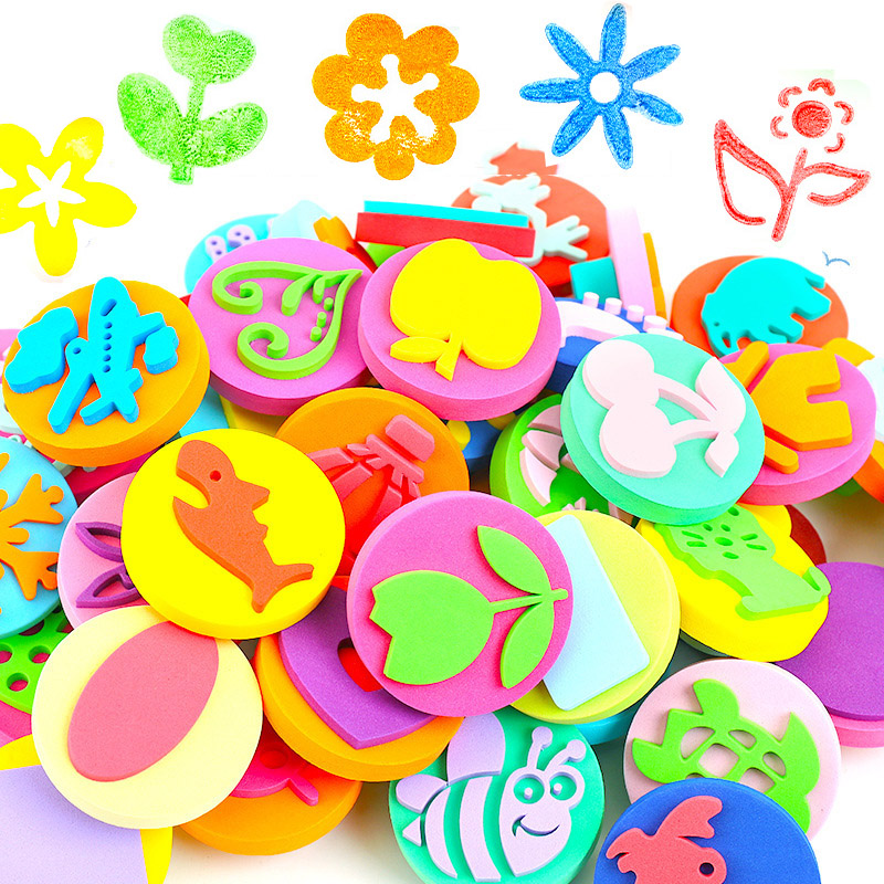 Tools Workshop For Kids - 6Pcs/bag Foam Stamps for Painting Cute