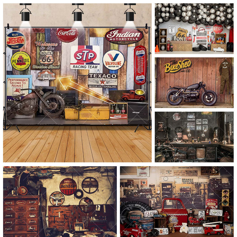 Tools Workshop For Kids - Retro Motorcycle Car Repairs Garage Tool