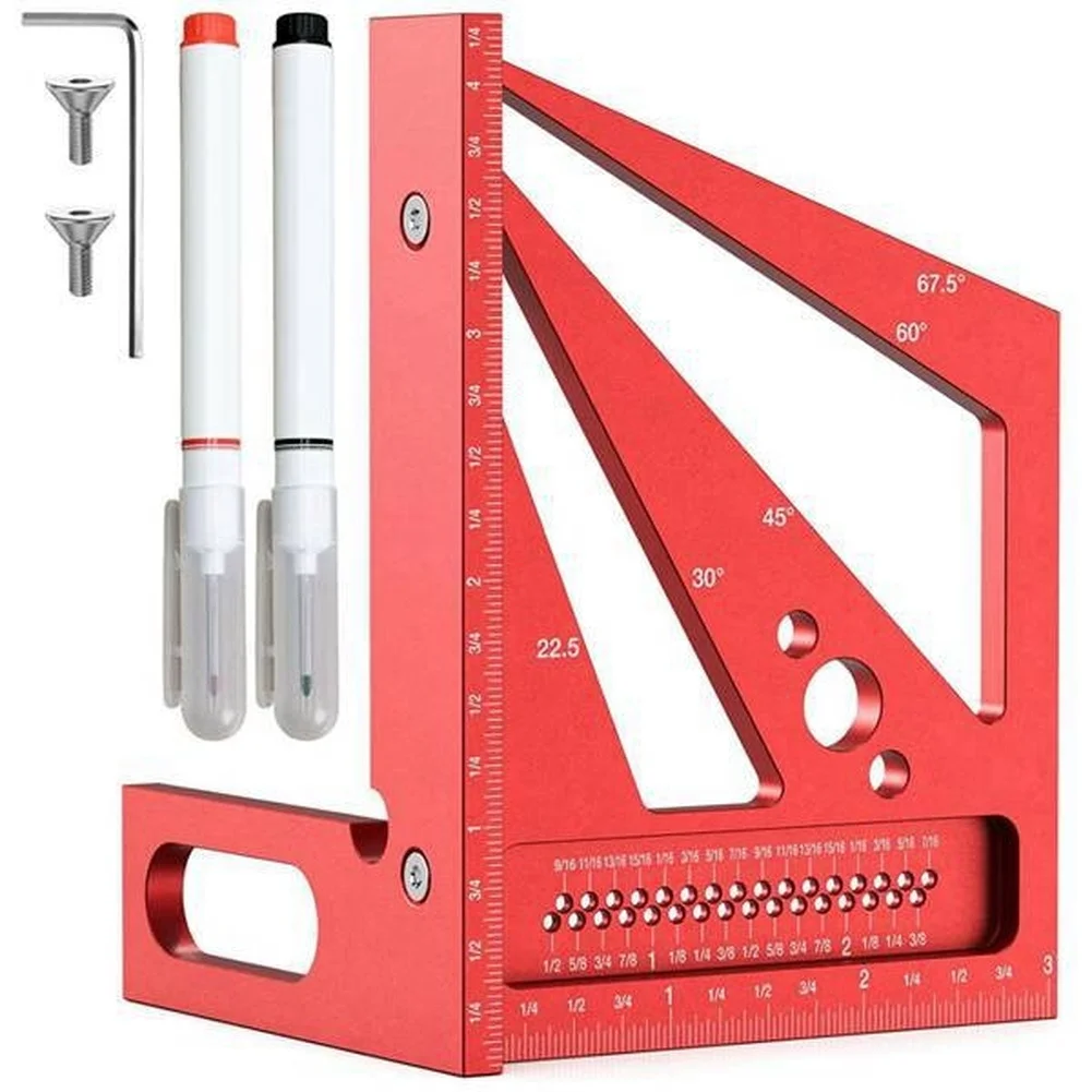 Marking Tools In Workshop - Red 3D Multi Angle Measuring Ruler