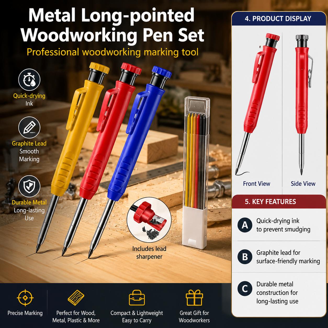 Metal Long Tip Mechanical Penc - Marking Tools In Workshop review and price