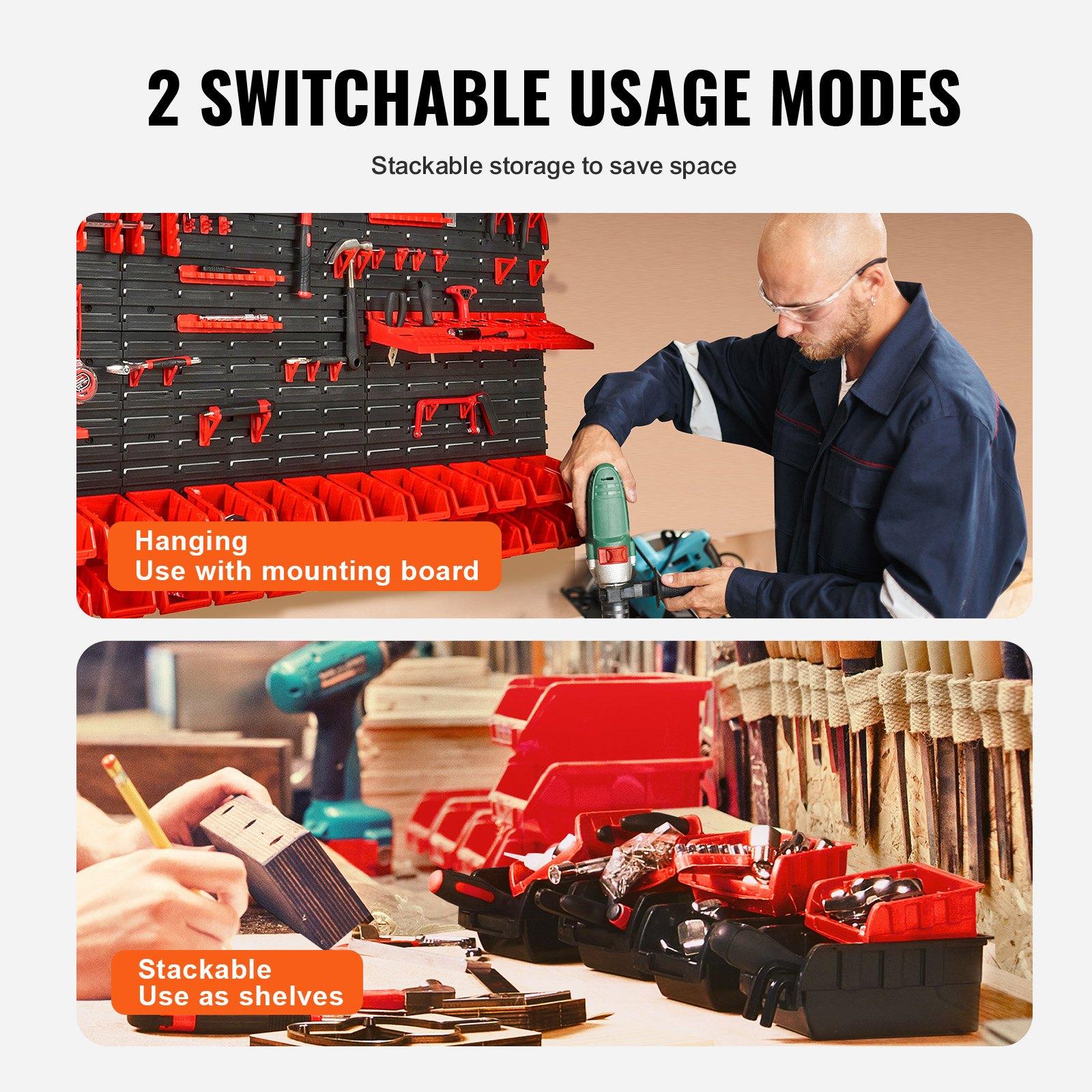Wall Mounted 30-Bin Plastic Pa - Workshop Tools Holder review and price