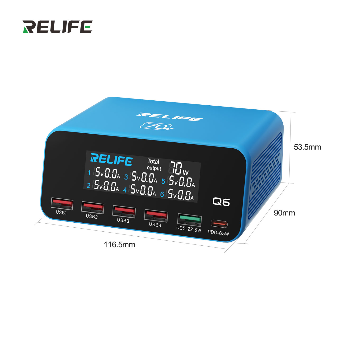 RELIFE Q6 70W PD QC Fast Charg - Tools Qc review and price